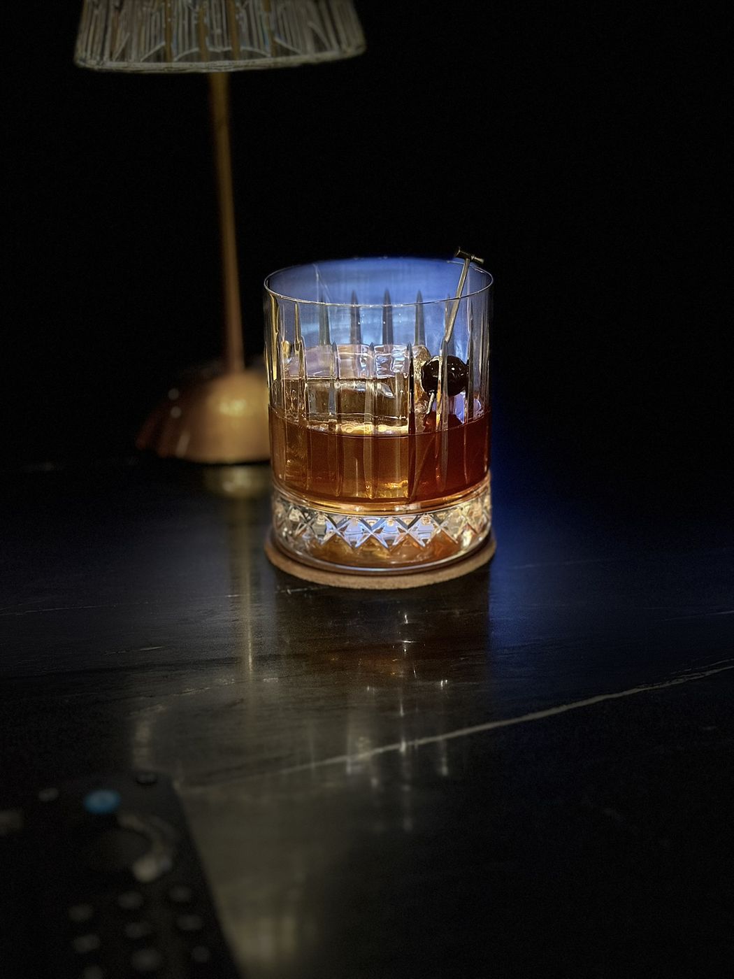 Fresh cocktail garnished with citrus