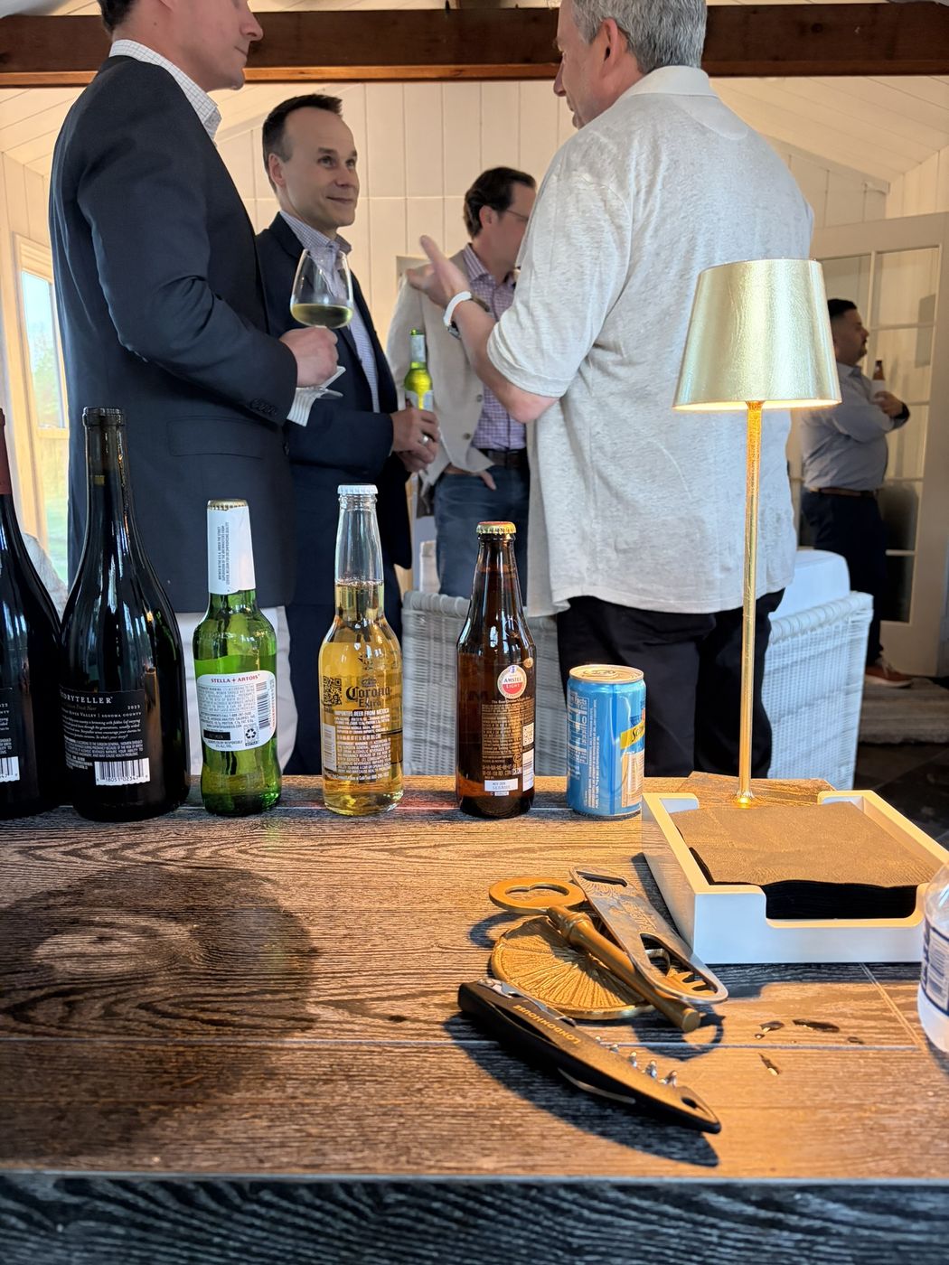 Guests enjoying cocktails at a corporate networking event