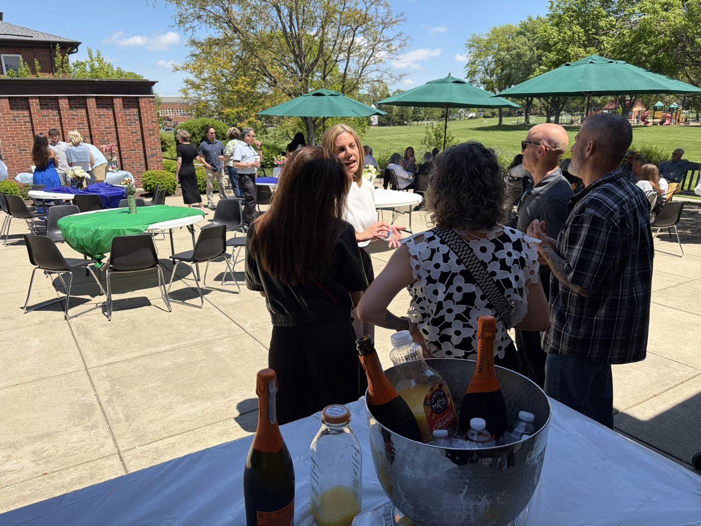 Outdoor special event with a full bar and champagne service